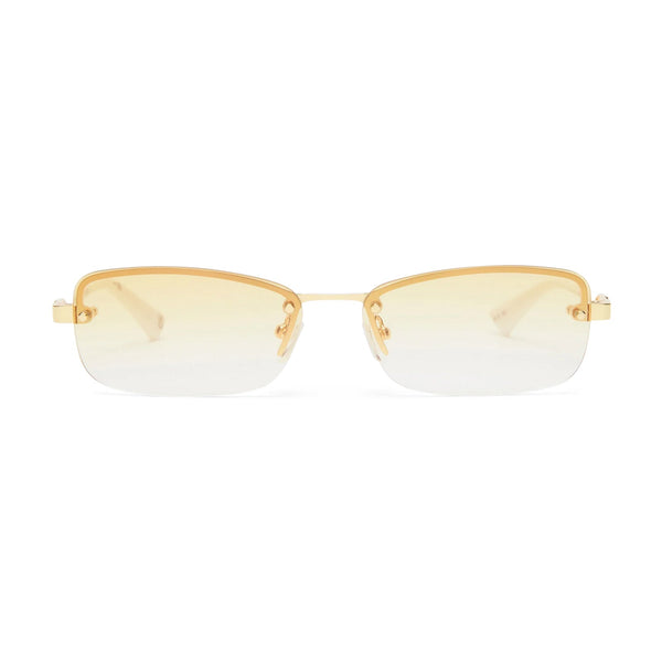 Enigmatic / Gold Ivory & Tan Gradient Flash Mirrored Lens - Shade Files